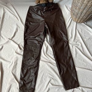 Banana Republic Faux Leather Brown Legging Pant